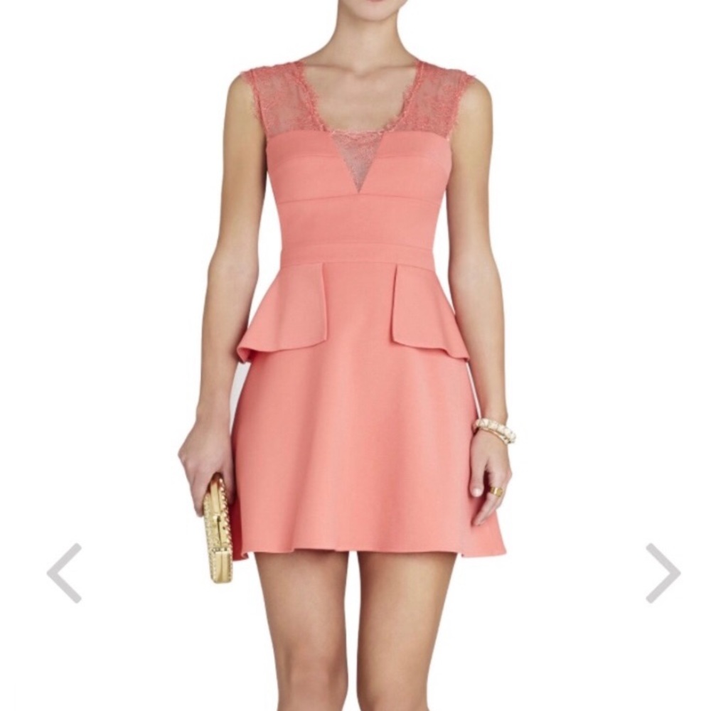 Lace-Appliqué V-neck Dress